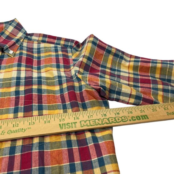 Spier & Mackay Slim Plaid Button Shirt Mens 14.5 Medium Cotton Pocket - Picture 5 of 8